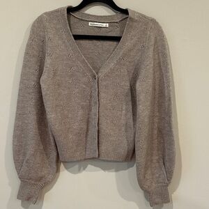 Abercrombie & Fitch Taupe Cardigan Sweater